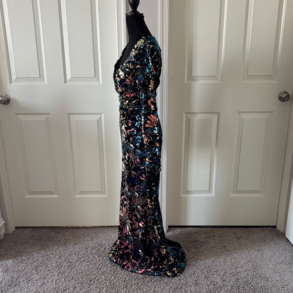 Fashion Nova Vibrant Sequin Long Sleeve Dress - Picture 3 of 7